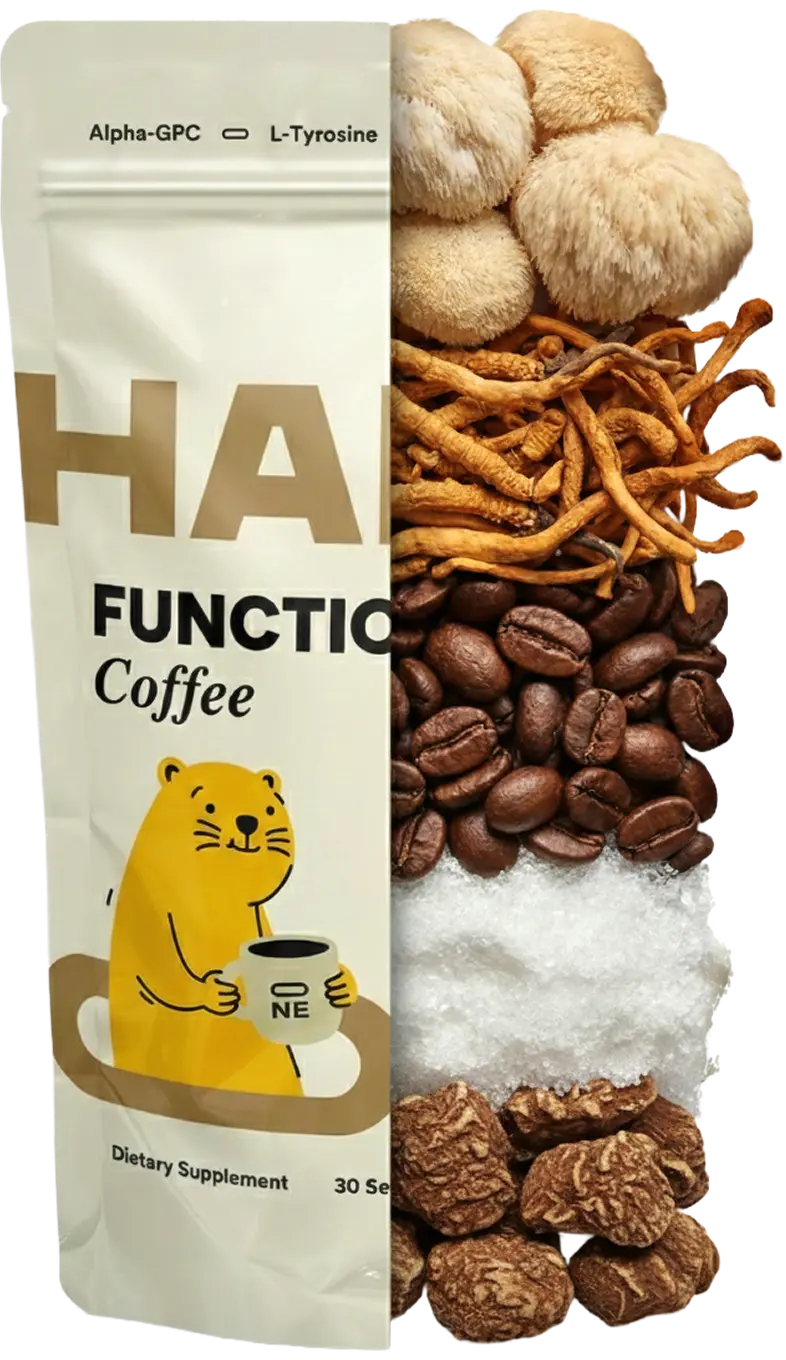 HabitONE Function Coffee with key ingredients